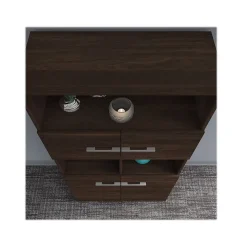 Bush Business Furniture Bookcases<Office 500 70"H 5-Shelf Bookcase with Doors, (OFB136BW)
