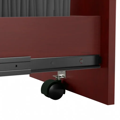 Bush Business Furniture Storage Cabinets<Office in an Hour Cubicle Storage with Cabinet, Paper Tray, & Pencil Holder, Hansen Cherry (WC36490-03K)