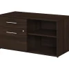 Bush Business Furniture Storage Cabinets<Office 500 23.2" Storage Cabinet with 2 Shelves, Black Walnut (OFS145BW)