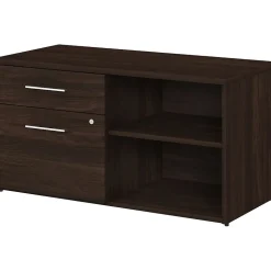 Bush Business Furniture Storage Cabinets<Office 500 23.2" Storage Cabinet with 2 Shelves, Black Walnut (OFS145BW)
