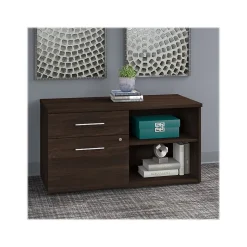 Bush Business Furniture Storage Cabinets<Office 500 23.2" Storage Cabinet with 2 Shelves, Black Walnut (OFS145BW)