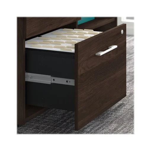 Bush Business Furniture Storage Cabinets<Office 500 23.2" Storage Cabinet with 2 Shelves, Black Walnut (OFS145BW)