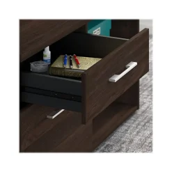 Bush Business Furniture Storage Cabinets<Office 500 23.2" Storage Cabinet with 2 Shelves, Black Walnut (OFS145BW)