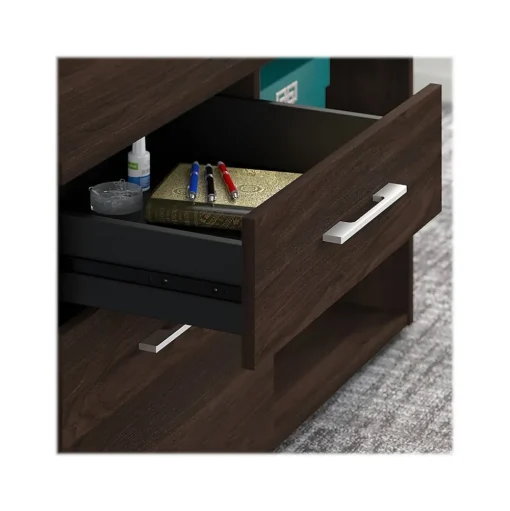 Bush Business Furniture Storage Cabinets<Office 500 23.2" Storage Cabinet with 2 Shelves, Black Walnut (OFS145BW)