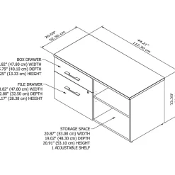 Bush Business Furniture Storage Cabinets<Office 500 23.2" Storage Cabinet with 2 Shelves, Black Walnut (OFS145BW)