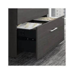Bush Business Furniture File Cabinets<Office 500 2-Drawer Lateral File Cabinet with Hutch, Locking, Letter/Legal, (OF5007SGSU)