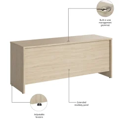 Bush Furniture Office Desks<Bush Business Furniture Studio C 72"W Credenza Desk, Natural Elm (SCD372NE)