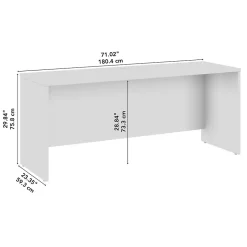Bush Furniture Office Desks<Bush Business Furniture Studio C 72"W Credenza Desk, Natural Elm (SCD372NE)
