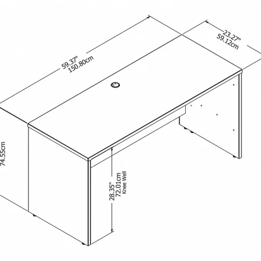 Bush Business Furniture Office Desks<Studio C 60"W Credenza Desk, (SCD360SG)