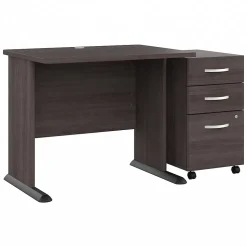 Bush Business Furniture Office Desks<Studio A 36"W Small Computer Desk with 3 Drawer Mobile File Cabinet, (STA005SGSU)