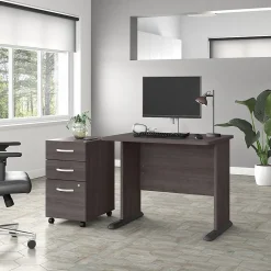 Bush Business Furniture Office Desks<Studio A 36"W Small Computer Desk with 3 Drawer Mobile File Cabinet, (STA005SGSU)