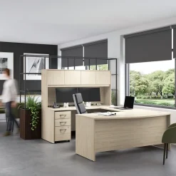 Bush Furniture Office Desks<Bush Business Furniture Studio C 60"W Credenza Desk, Natural Elm (SCD360NE)