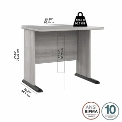 Bush Business Furniture Office Desks<Studio A 36"W Small Computer Desk, (SDD136PG)