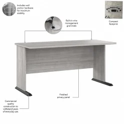 Bush Business Furniture Office Desks<Studio A 60"W Computer Desk, (SDD160PG)