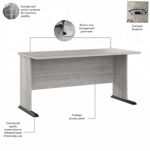 Bush Business Furniture Office Desks<Studio A 60"W Computer Desk, (SDD160PG)