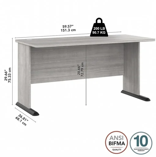 Bush Business Furniture Office Desks<Studio A 60"W Computer Desk, (SDD160PG)