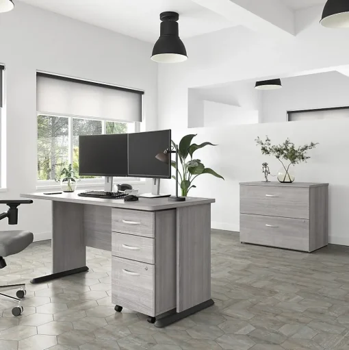 Bush Business Furniture Office Desks<Studio A 60"W Computer Desk, (SDD160PG)