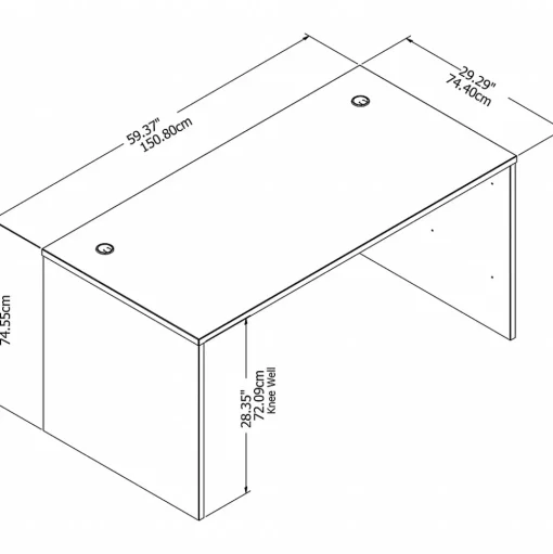 Bush Business Furniture Computer Desks<Studio C 60"W Office Desk, (SCD260PG)