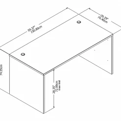 Bush Business Furniture Computer Desks<Studio C 60"W Office Desk, (SCD260WH)
