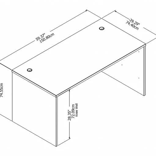 Bush Business Furniture Computer Desks<Studio C 60"W Office Desk, (SCD260WH)