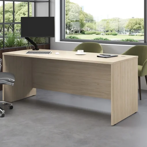 Bush Furniture Computer Desks<Bush Business Furniture Studio C 72"W Office Desk, Natural Elm (SCD272NE)