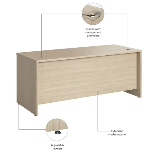 Bush Furniture Computer Desks<Bush Business Furniture Studio C 72"W Office Desk, Natural Elm (SCD272NE)