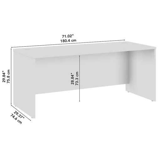 Bush Furniture Computer Desks<Bush Business Furniture Studio C 72"W Office Desk, Natural Elm (SCD272NE)