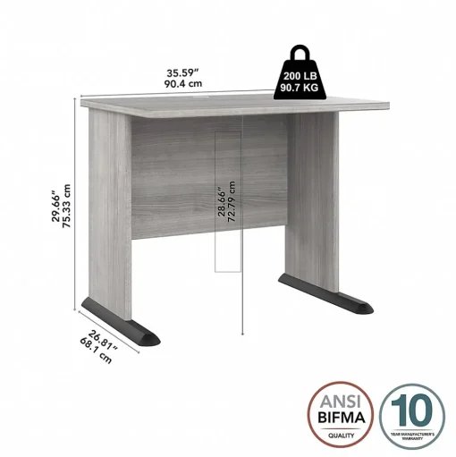 Bush Business Furniture Computer Desks<Studio A 36"W Small Computer Desk, (SDD136PG)