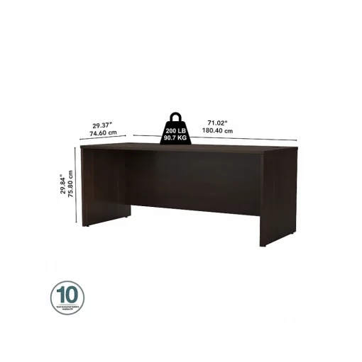 Bush Business Furniture Computer Desks<Studio C 72"W Office Desk, (SCD272BW)