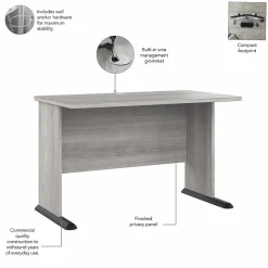 Bush Business Furniture Computer Desks<Studio A 48"W Computer Desk with 3 Drawer Mobile File Cabinet, (STA001PGSU)