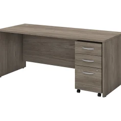 Bush Business Furniture Computer Desks<Studio C 72"W Office Desk with Mobile File Cabinet, (STC013MHSU)