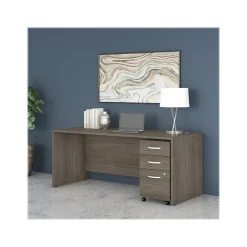 Bush Business Furniture Computer Desks<Studio C 72"W Office Desk with Mobile File Cabinet, (STC013MHSU)