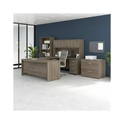 Bush Business Furniture Computer Desks<Studio C 72"W U-Shaped Desk, Hutch, Bookcase, and File Cabinets, (STC001MHSU)