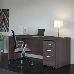 Bush Business Furniture Computer Desks<Studio C 72"W Office Desk with Mobile File Cabinet, (STC013SG)