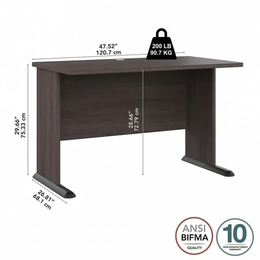 Bush Business Furniture Computer Desks<Studio A 48"W Computer Desk, Storm Gray (SDD248SG)