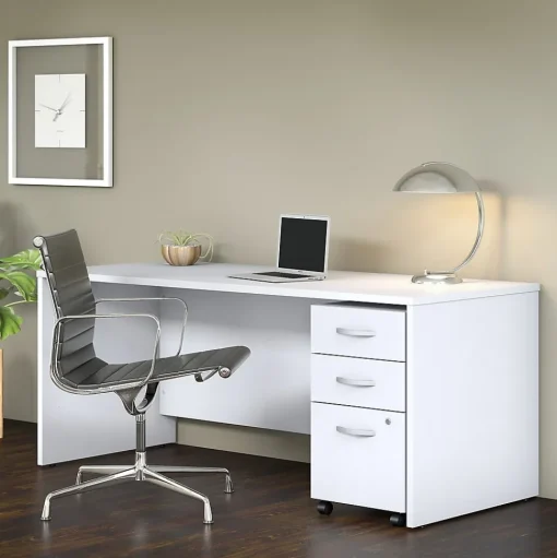 Bush Business Furniture Computer Desks<Studio C 72"W Office Desk, (SCD272WH)