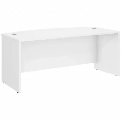Bush Business Furniture Computer Desks<Studio C 72"W Bow Front Desk, (SCD172WH)