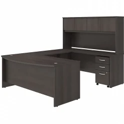 Bush Business Furniture Computer Desks<Studio C 72"W U Shaped Desk with Hutch and Mobile File Cabinet, (STC003SG)
