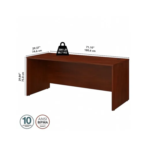 Bush Business Furniture Computer Desks<Studio C 72"W Office Desk, (SCD272HC)