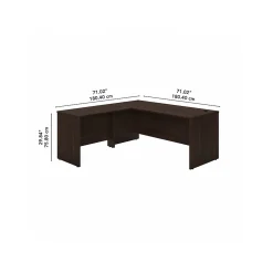 Bush Business Furniture L-Desks<Studio C 72"W L Shaped Desk with Return, (STC049BW)