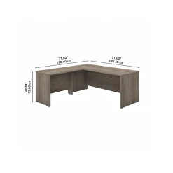 Bush Business Furniture L-Desks<Studio C 72"W L Shaped Desk with Return, (STC049MH)