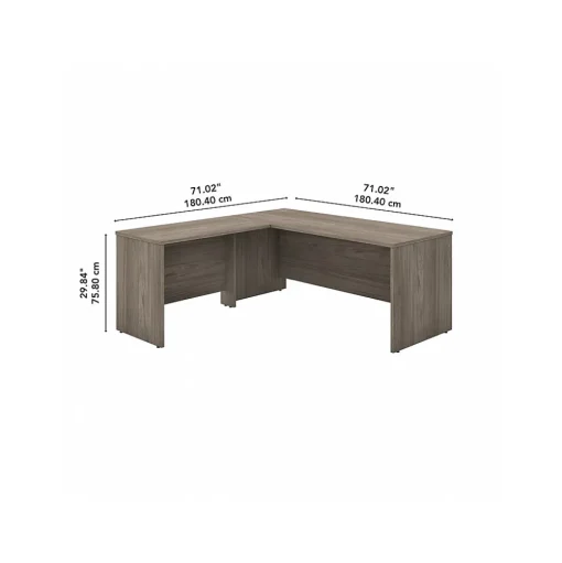 Bush Business Furniture L-Desks<Studio C 72"W L Shaped Desk with Return, (STC049MH)