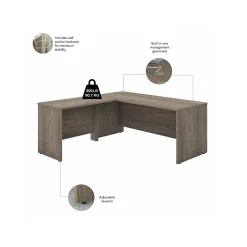 Bush Business Furniture L-Desks<Studio C 72"W L Shaped Desk with Mobile File Cabinet and Return, (STC007MHSU)