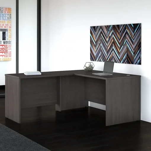 Bush Business Furniture L-Desks<Studio C 60"W L Shaped Desk with Return, (STC050SG)