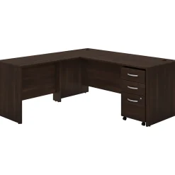Bush Business Furniture L-Desks<Studio C 72"W L Shaped Desk with Mobile File Cabinet and Return, (STC007BWSU)
