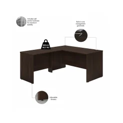 Bush Business Furniture L-Desks<Studio C 60"W L Shaped Desk with 42W Return, (STC050BW)