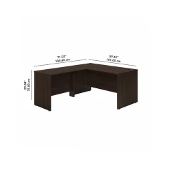 Bush Business Furniture L-Desks<Studio C 60"W L Shaped Desk with 42W Return, (STC050BW)