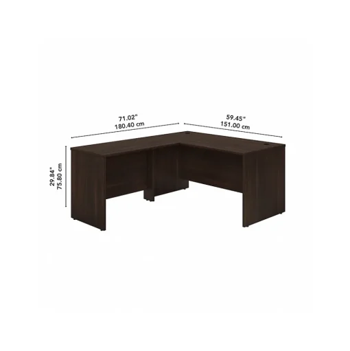 Bush Business Furniture L-Desks<Studio C 60"W L Shaped Desk with 42W Return, (STC050BW)