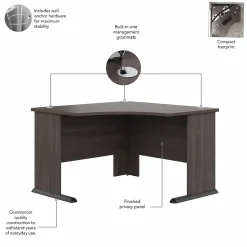 Bush Business Furniture Corner Desks<Studio A 48"W Corner Computer Desk, (SDD148SG)