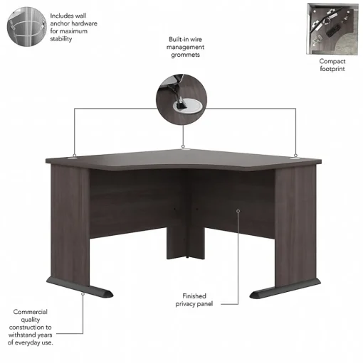 Bush Business Furniture Corner Desks<Studio A 48"W Corner Computer Desk, (SDD148SG)